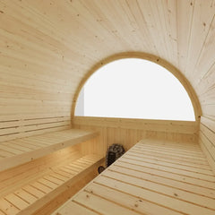 Tampere Finnish Barrel Sauna with WiFi Heater - Finnish Sauna Builders - Green Vista Living