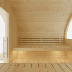 Tampere Finnish Barrel Sauna with WiFi Heater - Finnish Sauna Builders - Green Vista Living