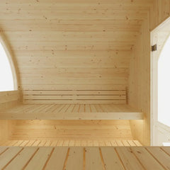 Tampere Finnish Barrel Sauna with WiFi Heater - Finnish Sauna Builders - Green Vista Living