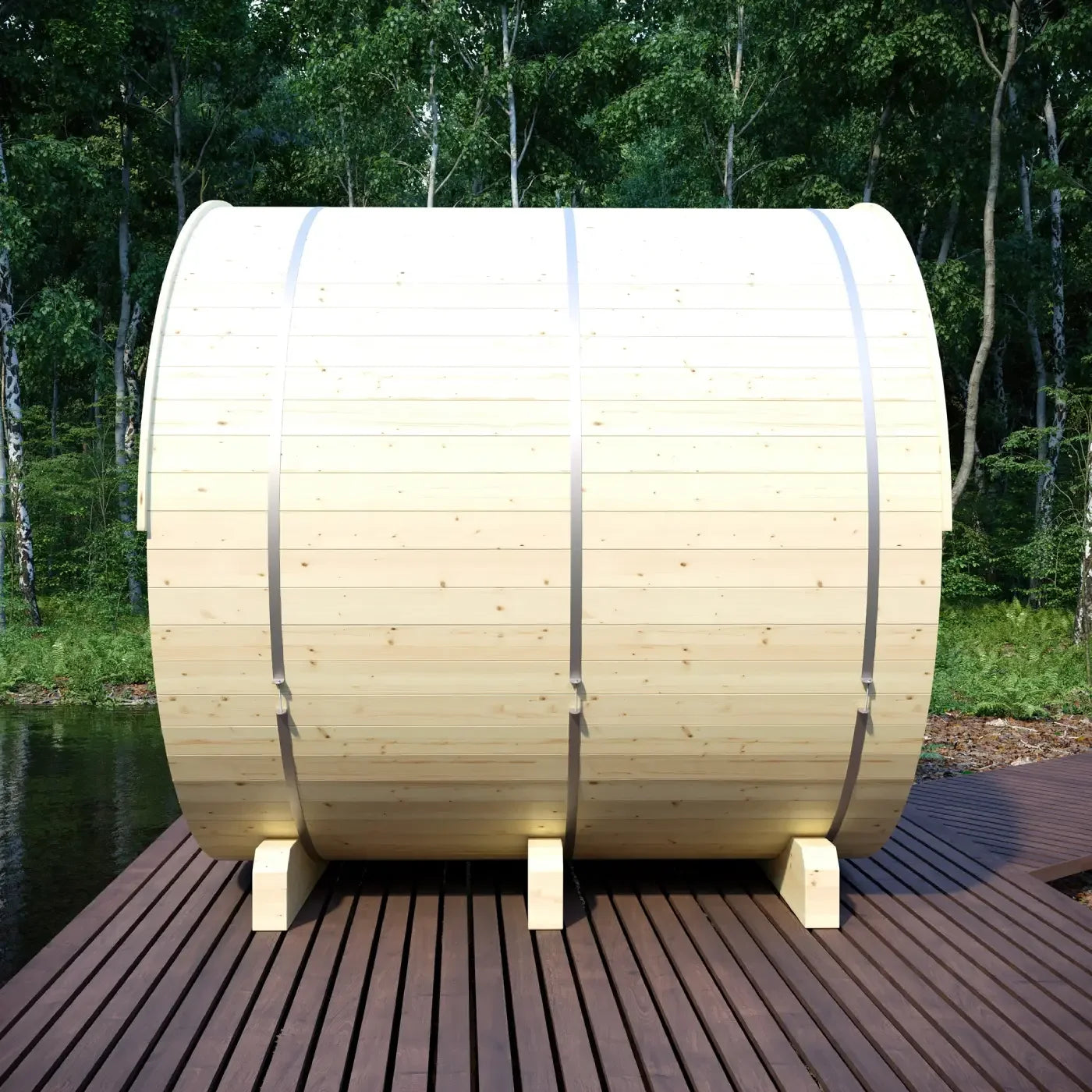 Tampere Finnish Barrel Sauna with WiFi Heater - Finnish Sauna Builders - Green Vista Living