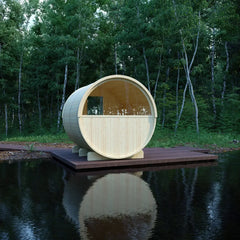 Tampere Finnish Barrel Sauna with WiFi Heater - Finnish Sauna Builders - Green Vista Living