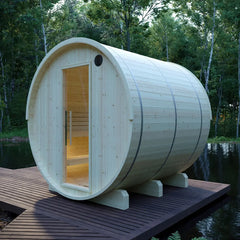 Tampere Finnish Barrel Sauna with WiFi Heater - Finnish Sauna Builders - Green Vista Living