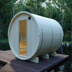 Tampere Finnish Barrel Sauna with WiFi Heater - Finnish Sauna Builders - Green Vista Living