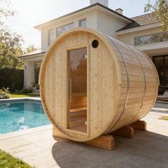 Tampere Finnish Barrel Sauna with WiFi Heater - Finnish Sauna Builders - Green Vista Living