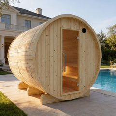 Tampere Finnish Barrel Sauna with WiFi Heater - Finnish Sauna Builders - Green Vista Living