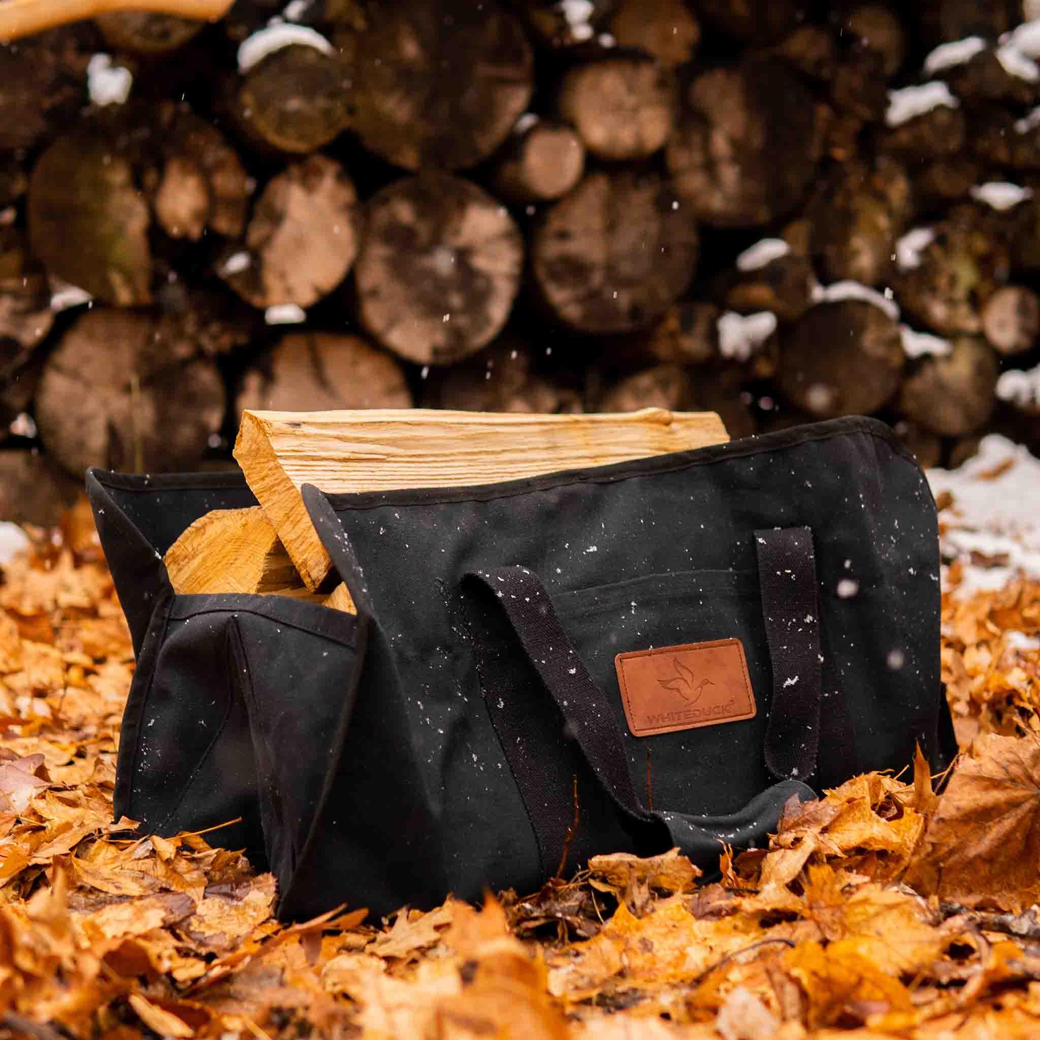 Tote Shape Canvas Firewood Log Carriers - Green Vista Living
