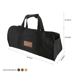 Tote Shape Canvas Firewood Log Carriers - Green Vista Living