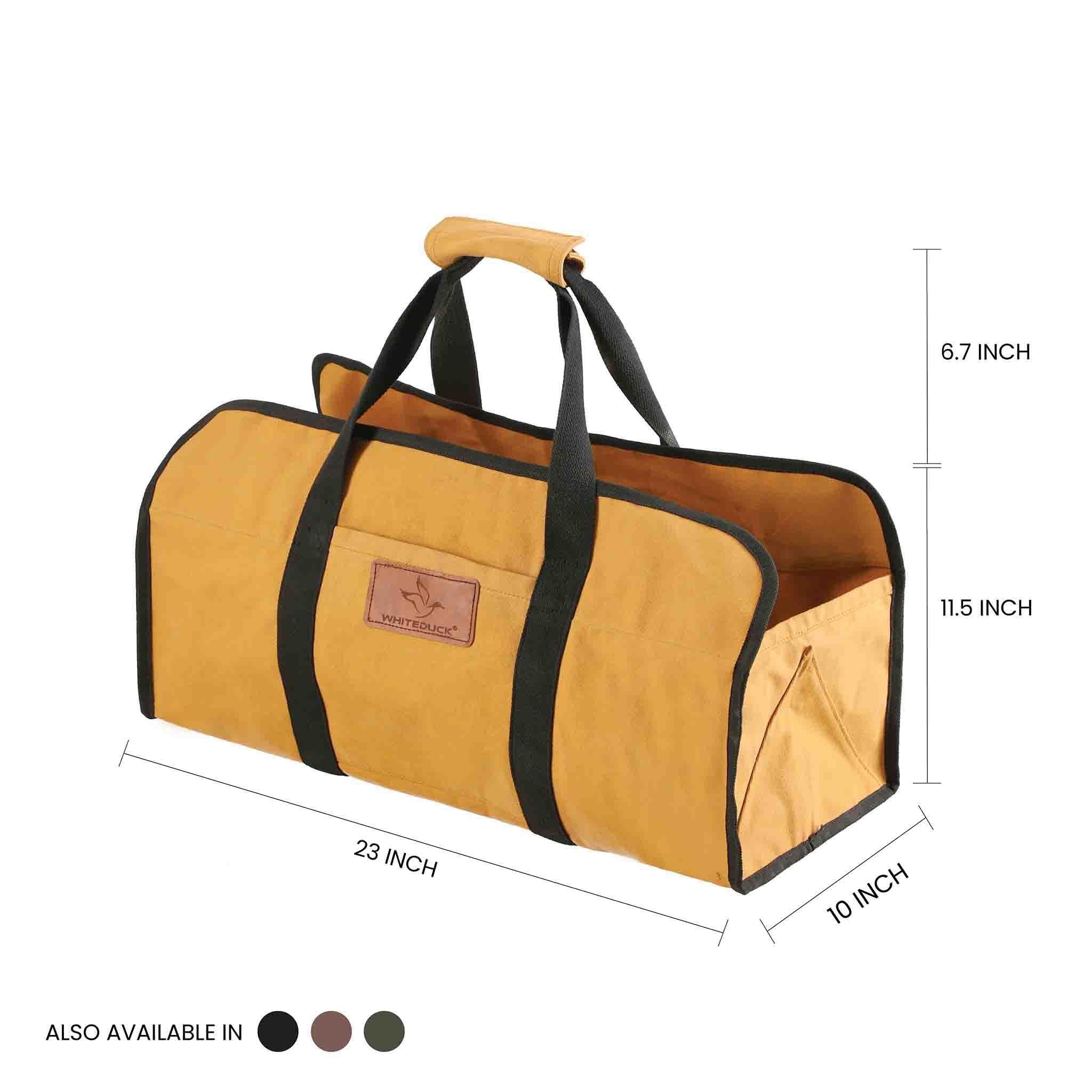 Tote Shape Canvas Firewood Log Carriers - Green Vista Living