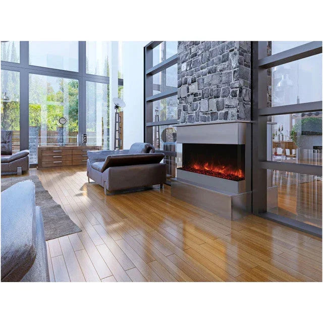 Amantii 40 Inch Tru-View XL Deep Built-In Indoor Outdoor 3 Three Sided Electric Fireplace - Green Vista Living