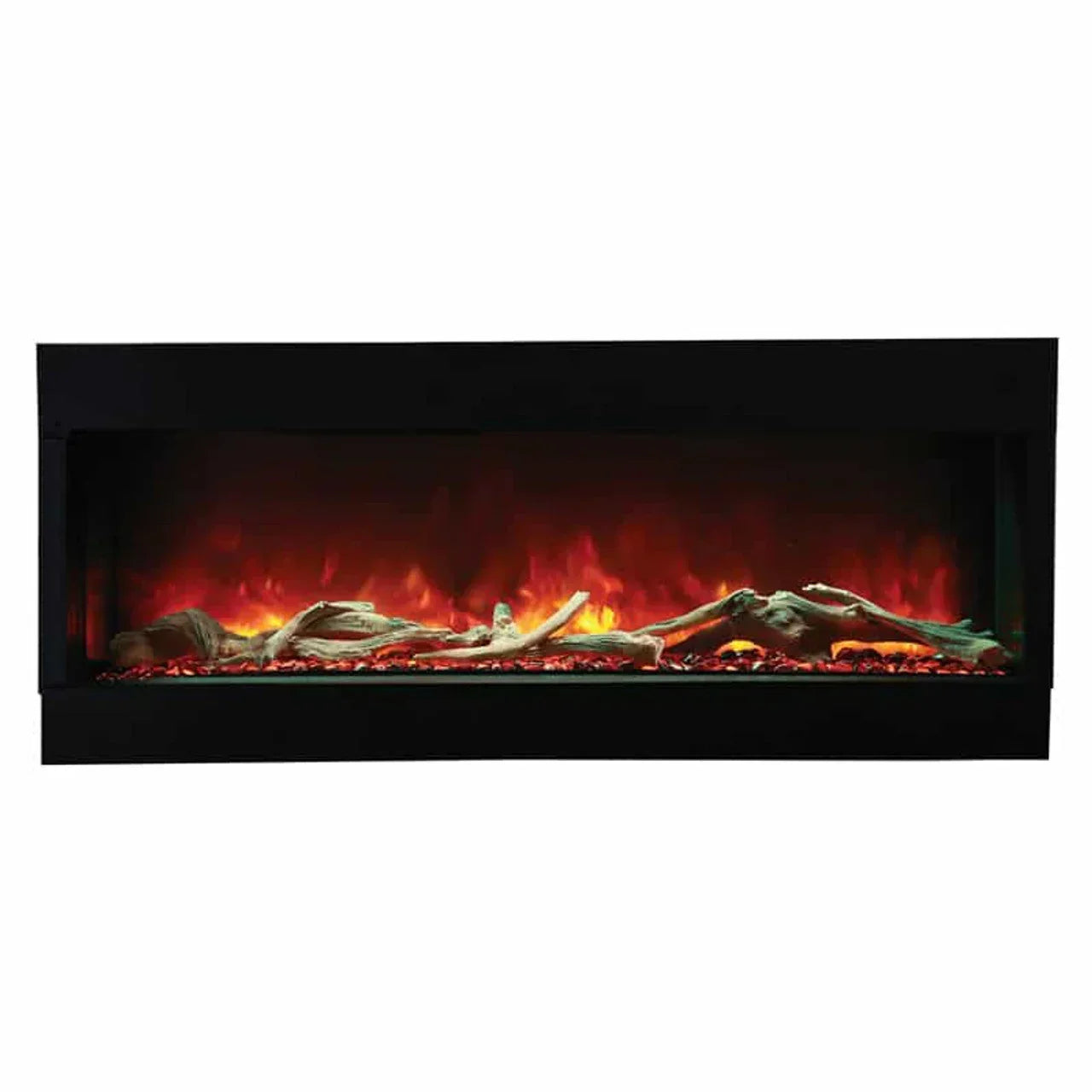 Amantii 72 Inch Tru-View XL Deep Built-In Indoor Outdoor 3 Three Sided Electric Fireplace - Green Vista Living