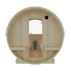 Turku Finnish Barrel Sauna with Terrace and WiFi Heater - Finnish Sauna Builders - Green Vista Living