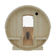 Turku Finnish Barrel Sauna with Terrace and WiFi Heater - Finnish Sauna Builders - Green Vista Living