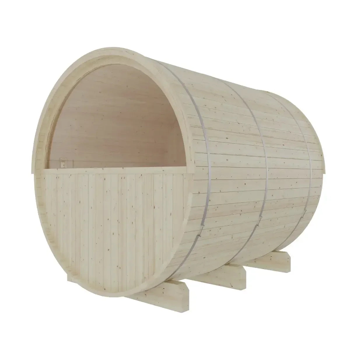 Turku Finnish Barrel Sauna with Terrace and WiFi Heater - Finnish Sauna Builders - Green Vista Living