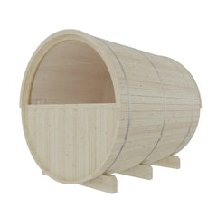 Turku Finnish Barrel Sauna with Terrace and WiFi Heater - Finnish Sauna Builders - Green Vista Living