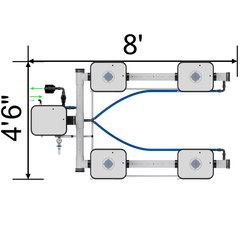 Current Culture H2O RDWC Hydroponic Grow System 2 Row 40" Plant Spacing | UC4XXL13
