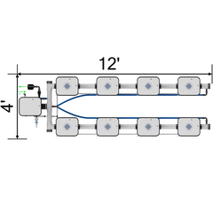 Current Culture H2O RDWC Hydroponic Grow System 2 Row 40" Plant Spacing | UC6XXL13