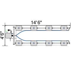 Current Culture H2O RDWC Hydroponic Grow System 2 Row 40" Plant Spacing | UC8XXL13