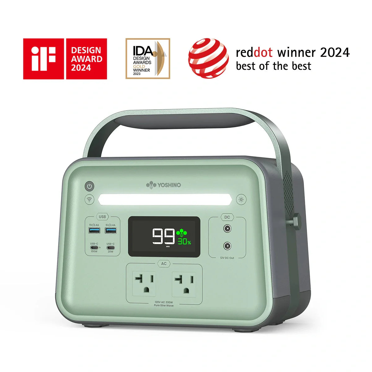 Yoshino B330 Solid-State Portable Power Station - 330W | 241Wh - Green Vista Living