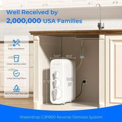Waterdrop G3P800 Tankless RO System with UV Sterilizing Light - Green Vista Living