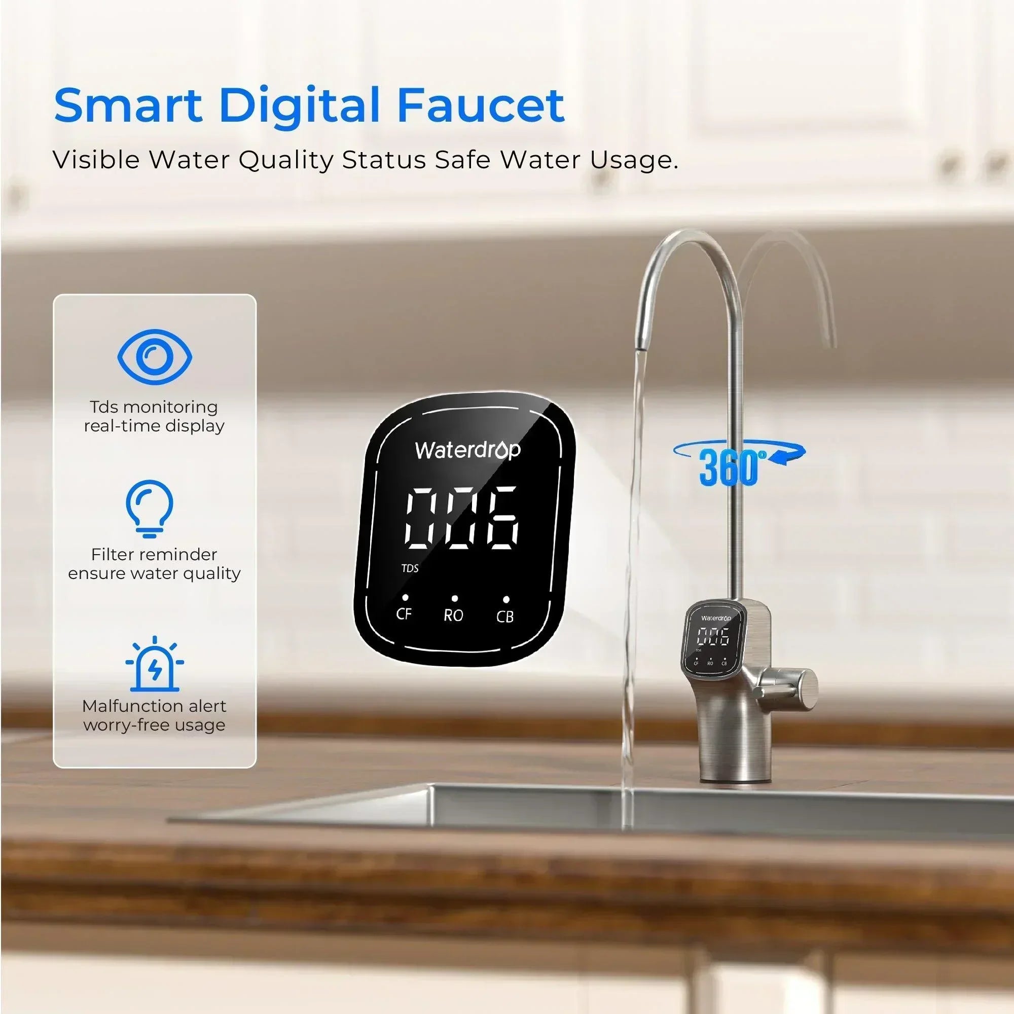 Waterdrop G3P800 Tankless RO System with UV Sterilizing Light - Green Vista Living
