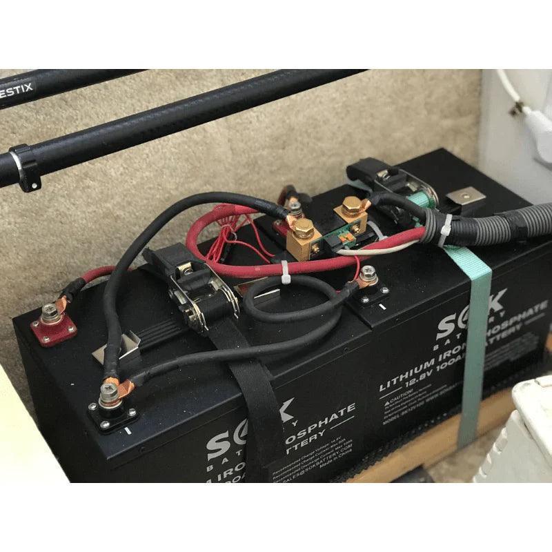 SOK Battery 24V 100Ah LiFePO4 Battery | 2,560wH / 2.56kWh Lithium Solar Battery - Green Vista Living