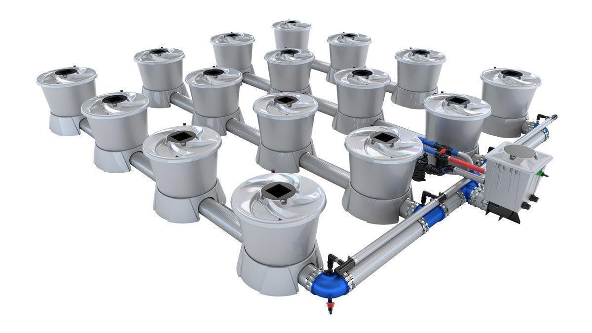 Alien Hydroponics - V-SYSTEM 16 Pot 4 Row Kit - Green Vista Living