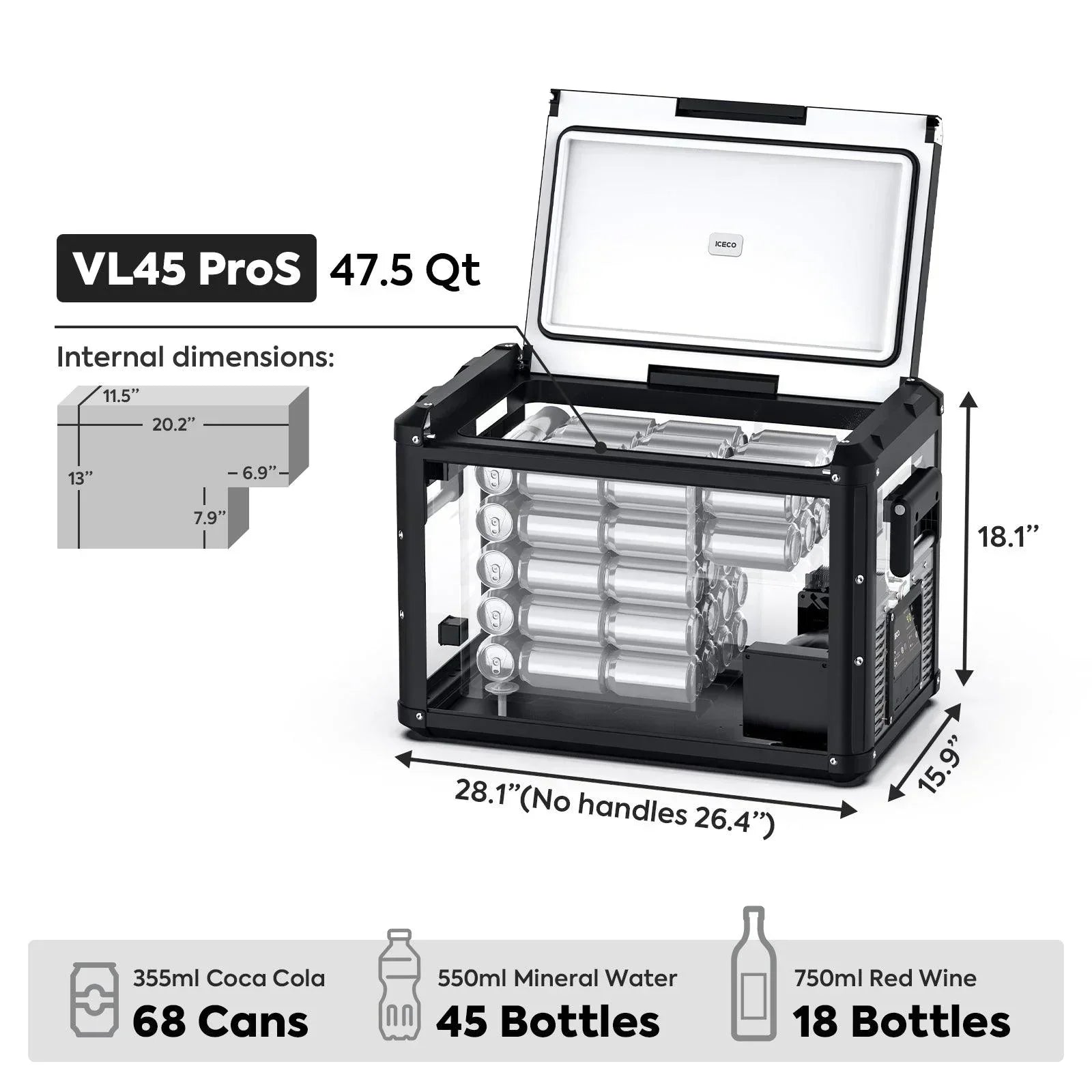 ICECO VL45ProS 47.5QT Single Zone Portable Fridge Freezer - Green Vista Living