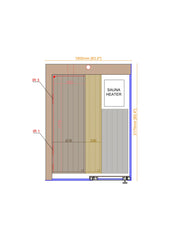 Thermasol Vera - Glass, 2-3 Person, Outdoor Sauna - Green Vista Living