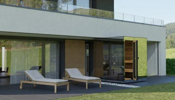 Thermasol Vue - Front Panoramic Glass, 3-4 Person, Outdoor Sauna - Green Vista Living