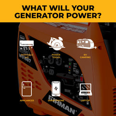 FIRMAN Power Equipment Gas Inverter Portable Generator 2000/1600W Recoil Start