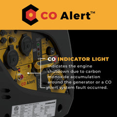 FIRMAN Power Equipment Inverter Portable Generator 2100/1700W Recoil Start with CO Alert