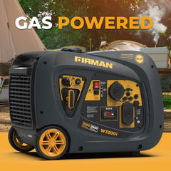 FIRMAN Power Equipment Inverter Portable Generator 3200/2900W Recoil Start