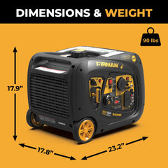 FIRMAN Power Equipment Inverter Portable Generator 3200W Remote Start