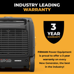 FIRMAN Power Equipment Inverter Portable Generator 4125/3300W Remote Start with CO ALERT