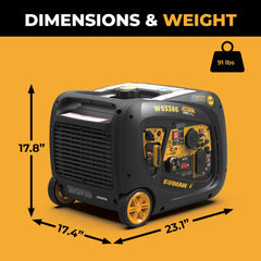 FIRMAN Power Equipment Inverter Portable Generator 4125/3300W Remote Start with CO ALERT