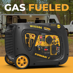 FIRMAN Power Equipment Inverter Portable Generator 4125/3300W Remote Start with CO ALERT
