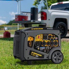 FIRMAN Power Equipment Gas Inverter Portable Generator 7850/6300 Watt Remote Start 120/240V CO Alert