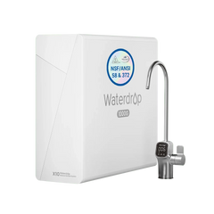 Waterdrop X10 white reverse osmosis water filter system with digital faucet