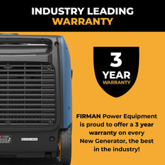 FIRMAN Power Equipment Dual Fuel Inverter Portable Generator 3200/2900W Electric Start
