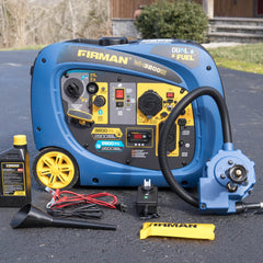 FIRMAN Power Equipment Dual Fuel Inverter Portable Generator 3200/2900W Electric Start
