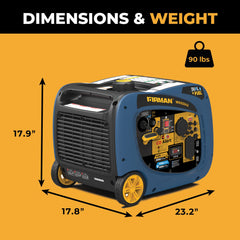 FIRMAN Power Equipment Dual Fuel Inverter Portable Generator 4125/3300W Electric Start with CO ALERT