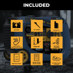 FIRMAN Power Equipment Dual Fuel Inverter Portable Generator 4125/3300W Electric Start with CO ALERT
