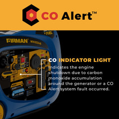 FIRMAN Power Equipment Dual Fuel Inverter Portable Generator 4000/3200W Electric Start with CO ALERT