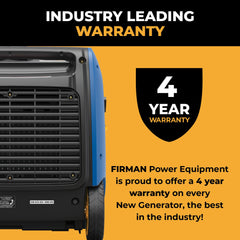 FIRMAN Power Equipment Dual Fuel Inverter Portable Generator 4000/3200W Electric Start with CO ALERT