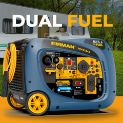 FIRMAN Power Equipment Dual Fuel Inverter Portable Generator 4000/3200W Electric Start with CO ALERT