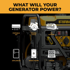 FIRMAN Power Equipment Dual Fuel Open Frame Inverter 4400/3500W Electric Start with CO ALERT