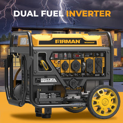 FIRMAN Power Equipment Dual Fuel Open Frame Inverter 4400/3500W Electric Start with CO ALERT
