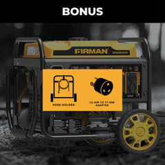 FIRMAN Power Equipment Dual Fuel Open Frame Inverter 4400/3500W Electric Start with CO ALERT