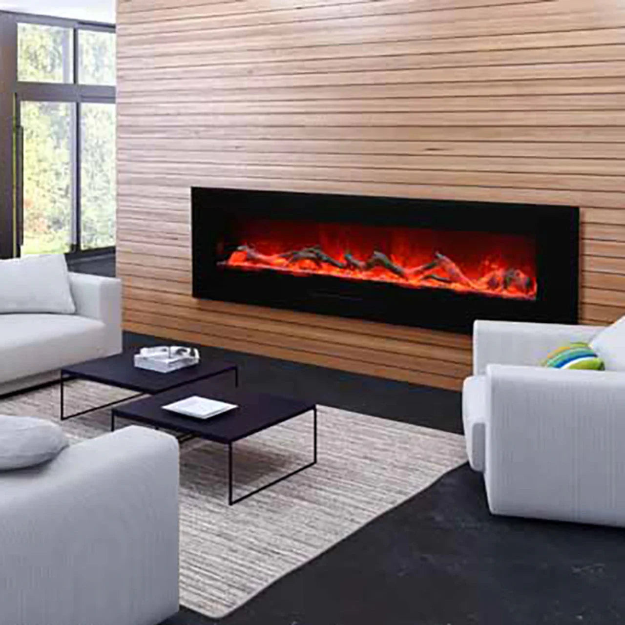 Amantii WM-FM Series Built-in or Wall Mount 72 Inch Electric Fireplace - Green Vista Living