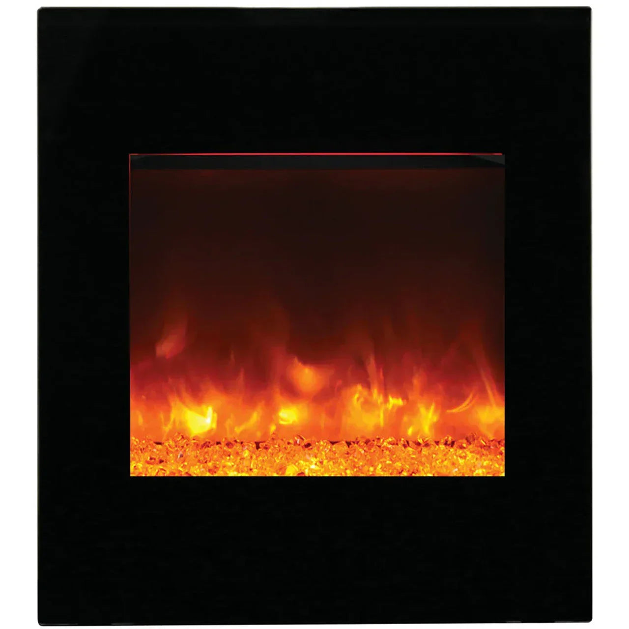 Amantii 24 inch WM-BI-2428-VLR-BG Zero Clearance Built-in Smart Corner Electric Fireplace - Green Vista Living
